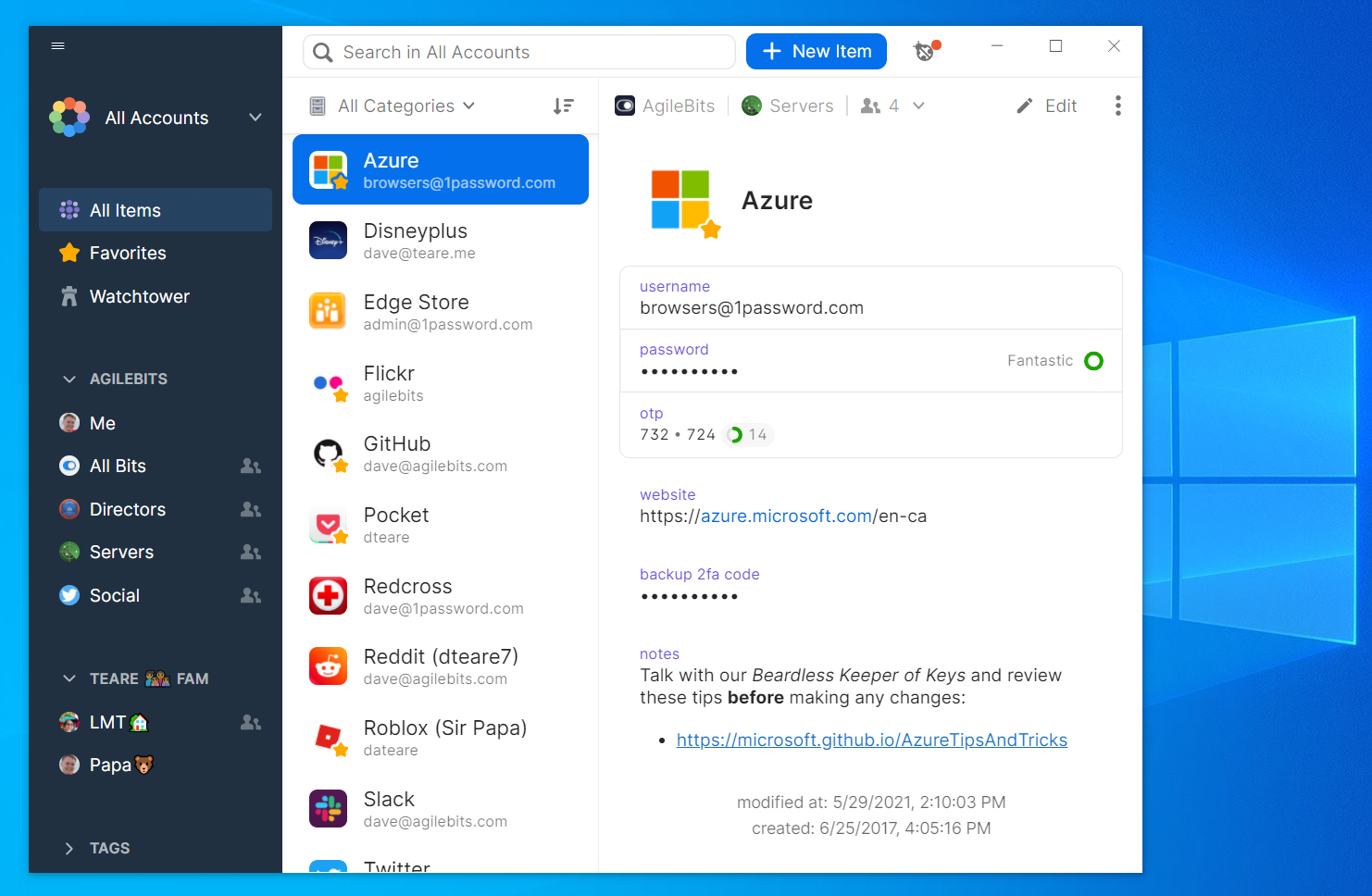 1Password 8 for Windows Beta
